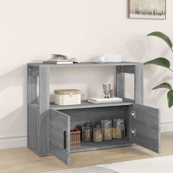 Puhvetkapp, hall Sonoma tamm, 80 × 30 × 60 cm, tehispuit