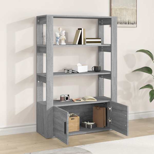 Puhvetkapp, hall Sonoma tamm, 80 × 30 × 119,5 cm, tehispuit