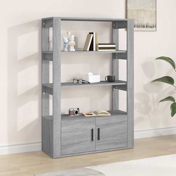 Puhvetkapp, hall Sonoma tamm, 80 × 30 × 119,5 cm, tehispuit