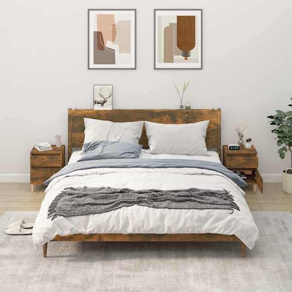 Öökapid 2 tk, suitsutatud tamm, 40 × 35 × 50 cm