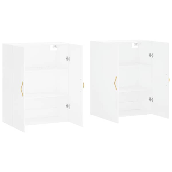Seinakapid 2 tk, valge, 69,5 × 34 × 90 cm
