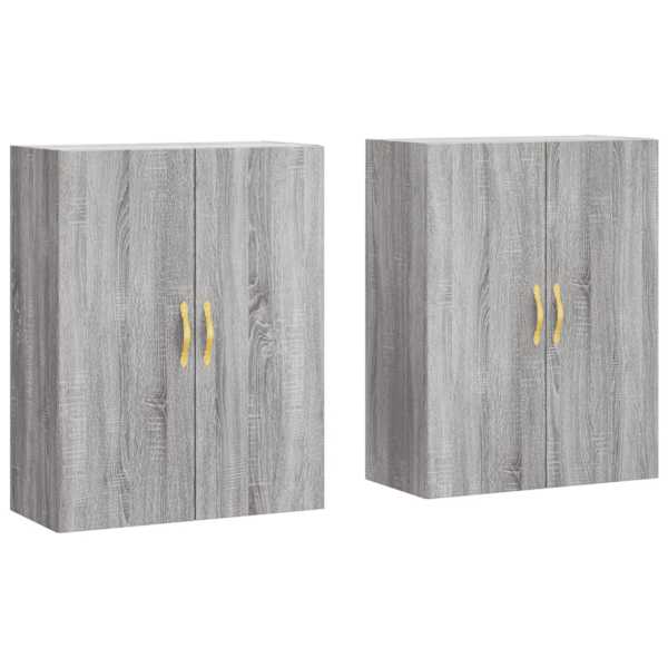 Seinakapid 2 tk, hall Sonoma tamm, 69,5 × 34 × 90 cm