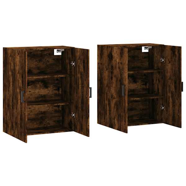 Seinakapid 2 tk, suitsutatud tamm, 69,5 × 34 × 90 cm