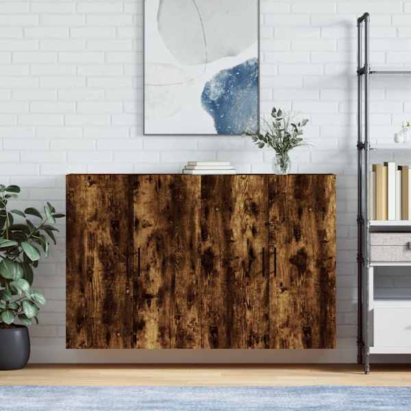Seinakapid 2 tk, suitsutatud tamm, 69,5 × 34 × 90 cm