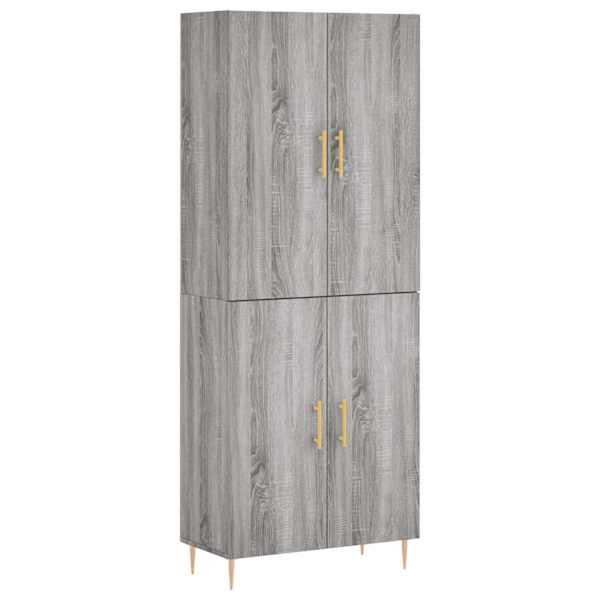 Kõrge kapp, hall Sonoma tamm, 69,5 × 34 × 180 cm, tehispuit