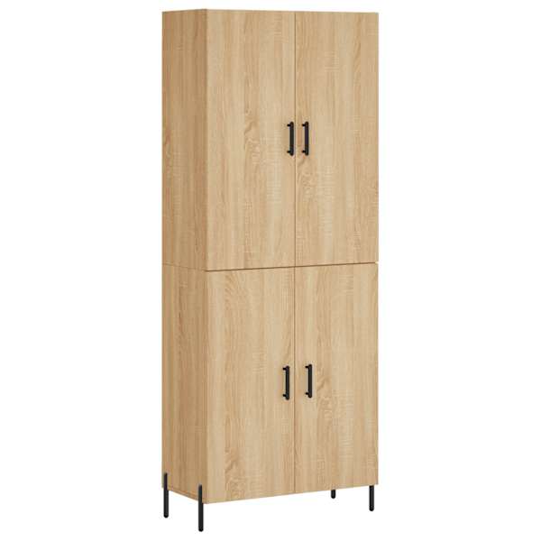 Kõrge kapp, Sonoma tamm, 69,5 × 34 × 180 cm, tehispuit