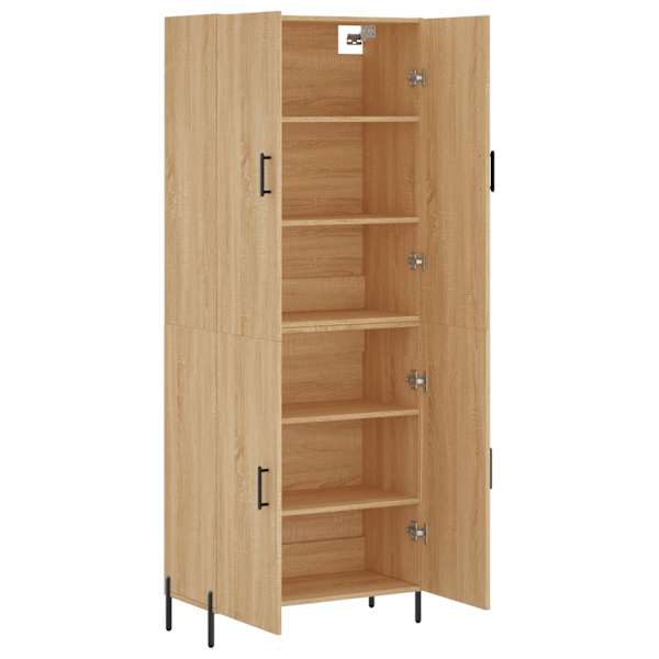 Kõrge kapp, Sonoma tamm, 69,5 × 34 × 180 cm, tehispuit