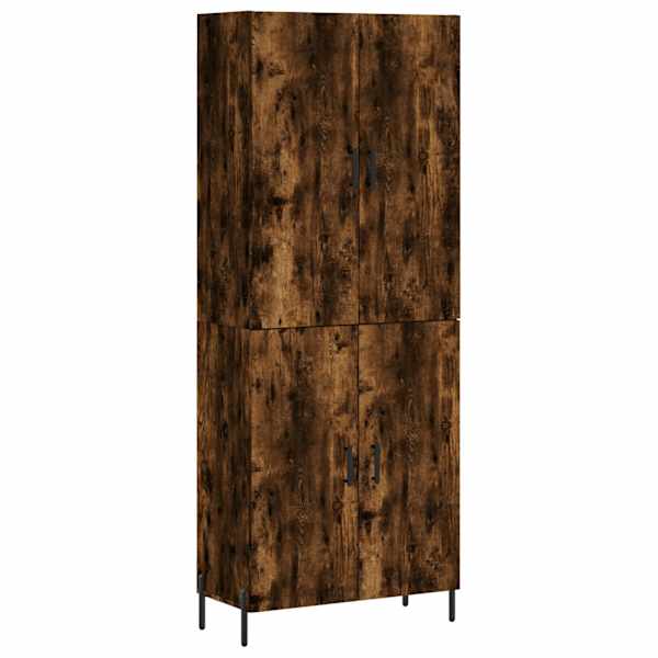 Kõrge kapp, suitsutatud tamm, 69,5 × 34 × 180 cm, tehispuit