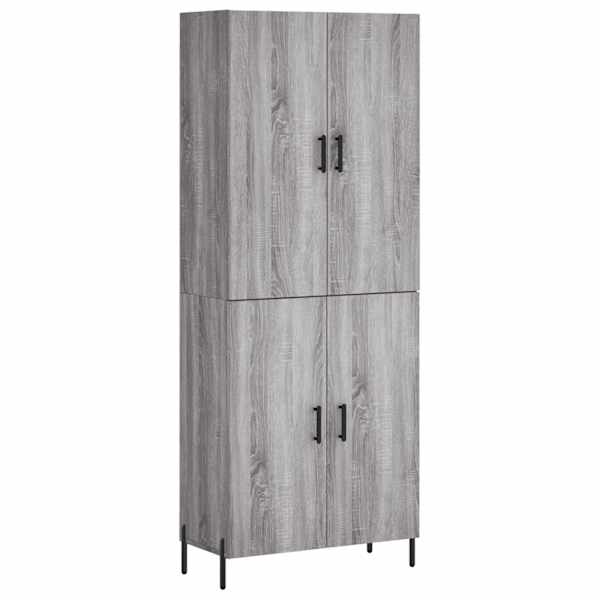 Kõrge kapp, hall Sonoma tamm, 69,5 × 34 × 180 cm, tehispuit