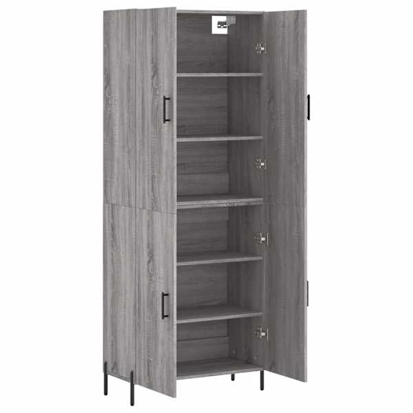 Kõrge kapp, hall Sonoma tamm, 69,5 × 34 × 180 cm, tehispuit