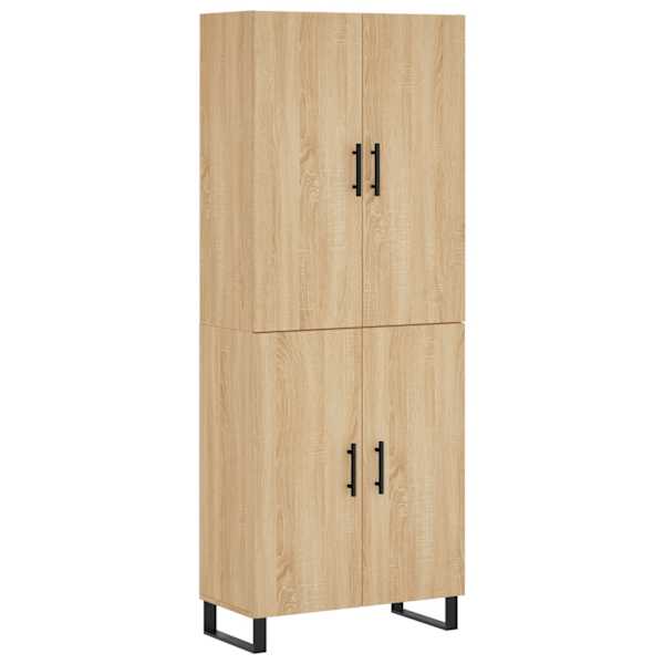 Kõrge kapp, Sonoma tamm, 69,5 × 34 × 180 cm, tehispuit