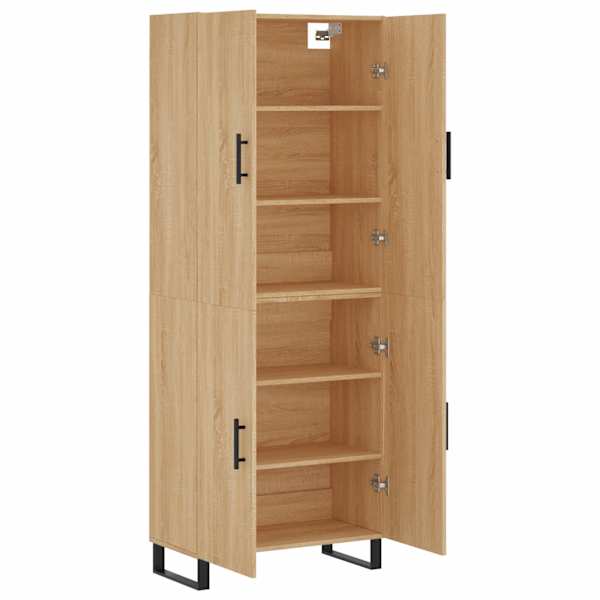 Kõrge kapp, Sonoma tamm, 69,5 × 34 × 180 cm, tehispuit
