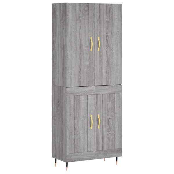 Kõrge kapp, hall Sonoma tamm, 69,5 × 34 × 180 cm, tehispuit