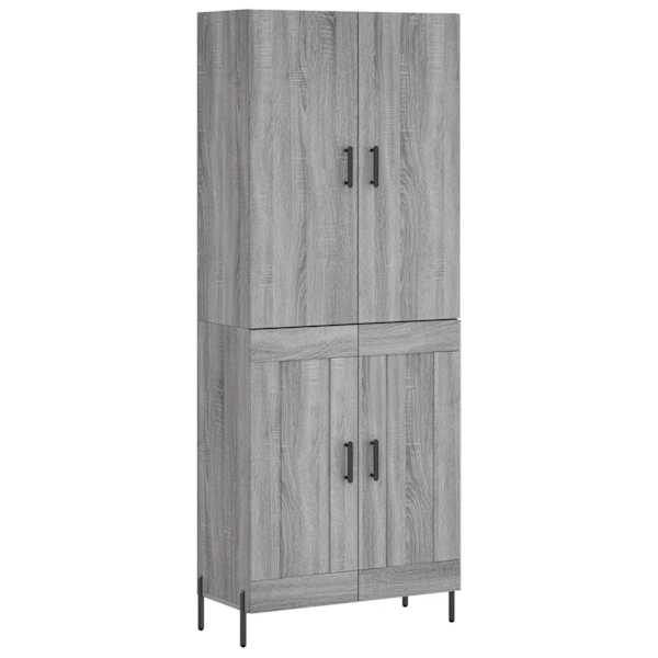 Kõrge kapp, hall Sonoma tamm, 69,5 × 34 × 180 cm, tehispuit