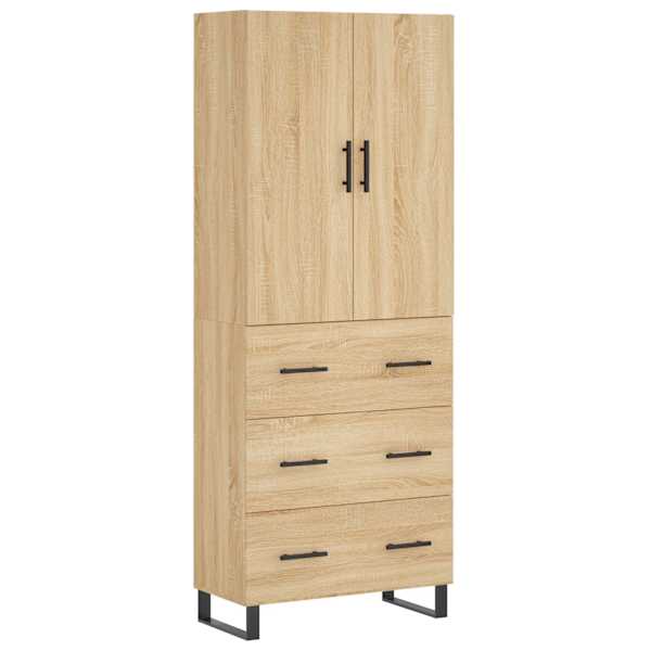 Kõrge kapp, Sonoma tamm, 69,5 × 34 × 180 cm, tehispuit
