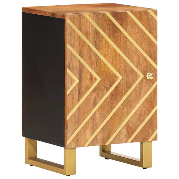 Vannitoakapp, pruun ja must, 38 × 33,5 × 58 cm, mangopuit