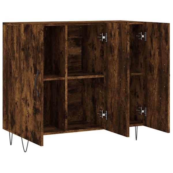 Puhvetkapp, suitsutatud tamm, 90 × 34 × 80 cm, tehispuit