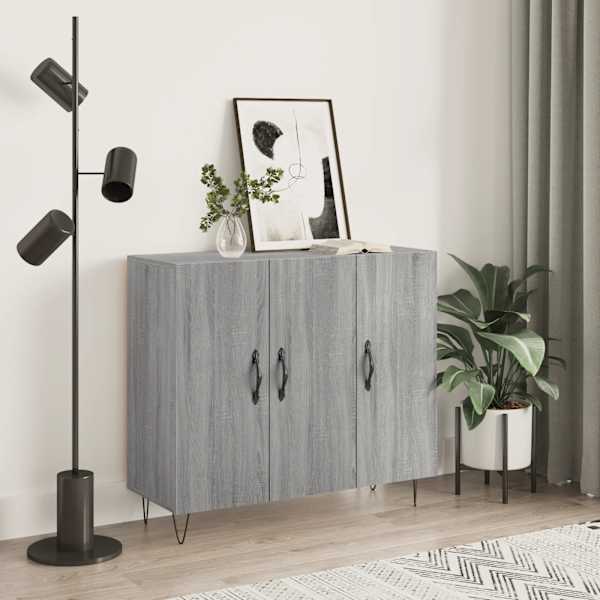 Puhvetkapp, hall Sonoma tamm, 90 × 34 × 80 cm, tehispuit