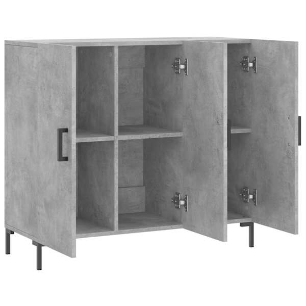 Puhvetkapp, betoonhall, 90 × 34 × 80 cm, tehispuit