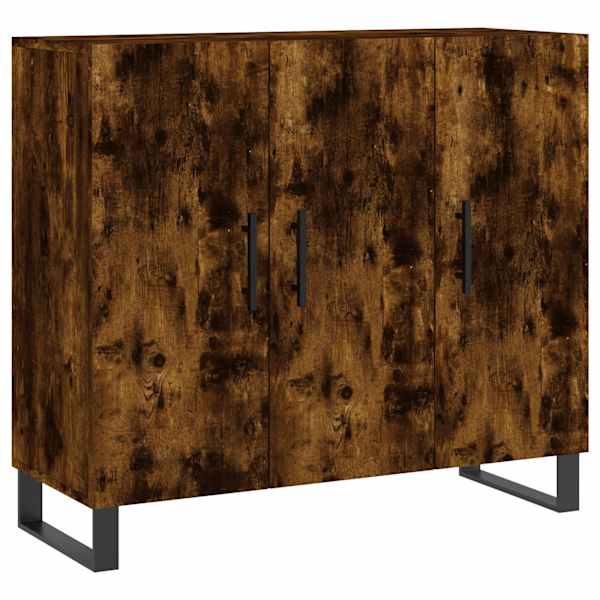 Puhvetkapp, suitsutatud tamm, 90 × 34 × 80 cm, tehispuit