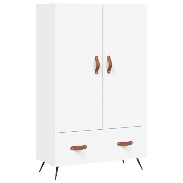 Kõrge kapp, valge, 69,5 × 31 × 115 cm, tehispuit