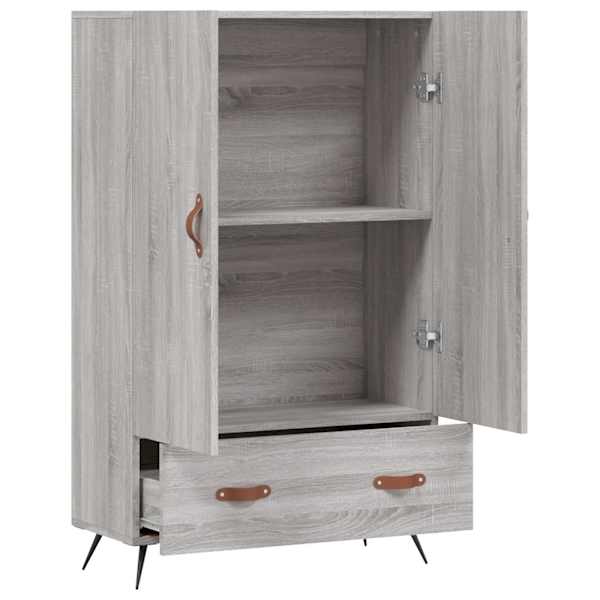 Kõrge kapp, hall Sonoma tamm, 69,5 × 31 × 115 cm, tehispuit
