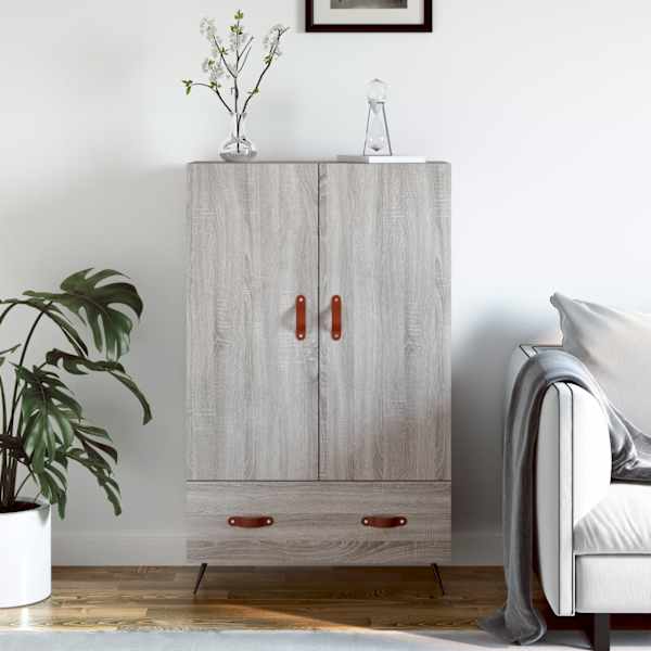 Kõrge kapp, hall Sonoma tamm, 69,5 × 31 × 115 cm, tehispuit