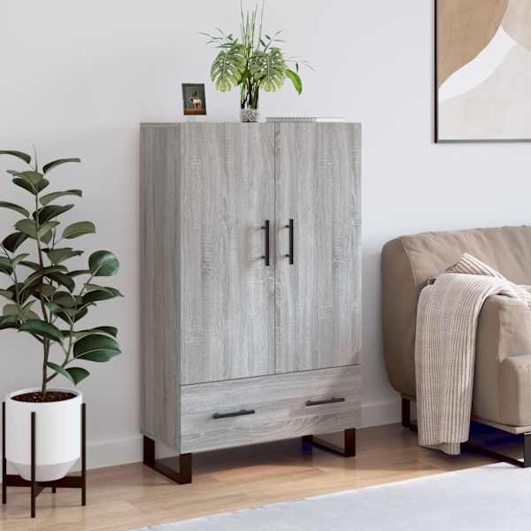Kõrge kapp, hall Sonoma tamm, 69,5 × 31 × 115 cm, tehispuit