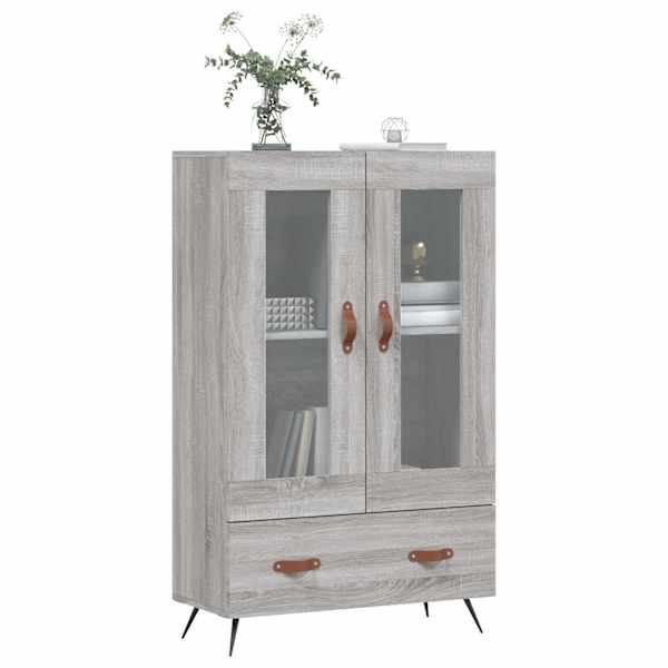 Kõrge kapp, hall Sonoma tamm, 69,5 × 31 × 115 cm, tehispuit