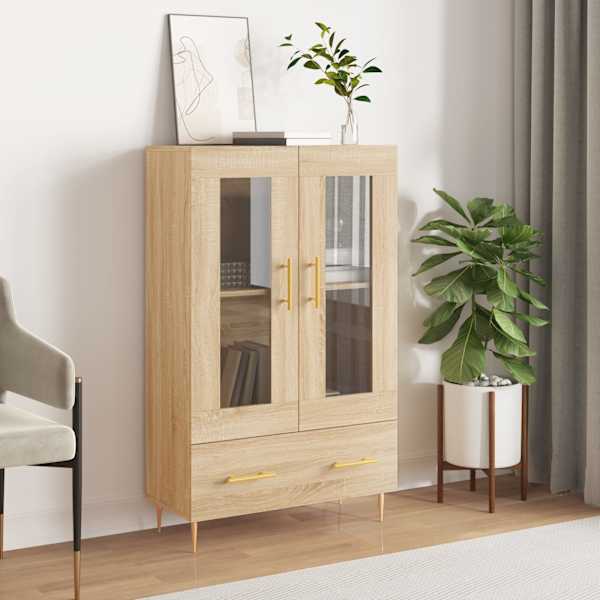 Kõrge kapp, Sonoma tamm, 69,5 × 31 × 115 cm, tehispuit