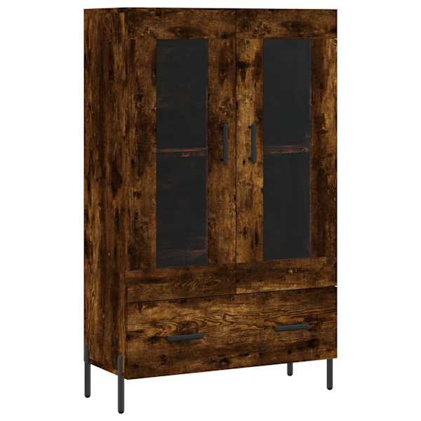 Kõrge kapp, suitsutatud tamm, 69,5 × 31 × 115 cm, tehispuit