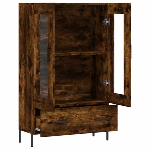 Kõrge kapp, suitsutatud tamm, 69,5 × 31 × 115 cm, tehispuit