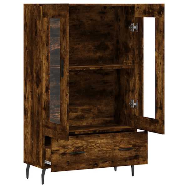 Kõrge kapp, suitsutatud tamm, 69,5 × 31 × 115 cm, tehispuit