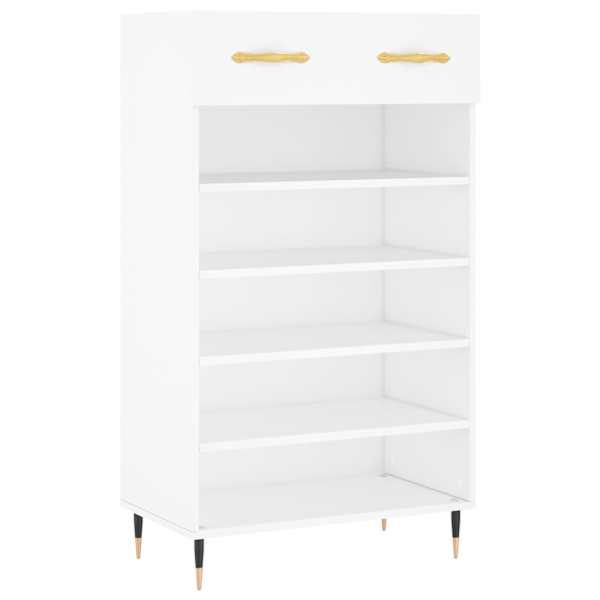 Jalatsikapp, valge, 60 × 35 × 105 cm, tehispuit