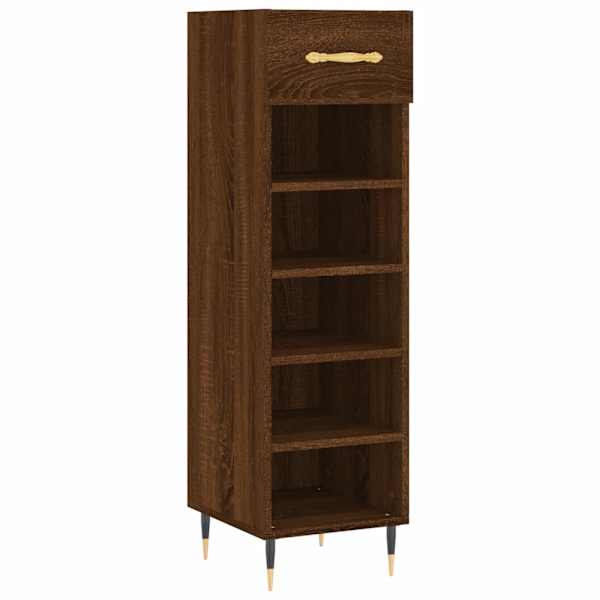 Jalatsikapp, pruun tamm, 30 × 35 × 105 cm, tehispuit