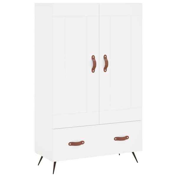 Kõrge kapp, valge, 69,5 × 31 × 115 cm, tehispuit