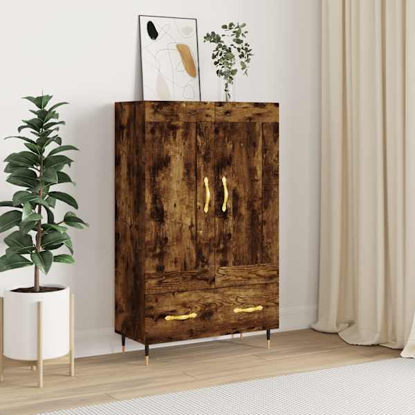 Kõrge kapp, suitsutatud tamm, 69,5 × 31 × 115 cm, tehispuit