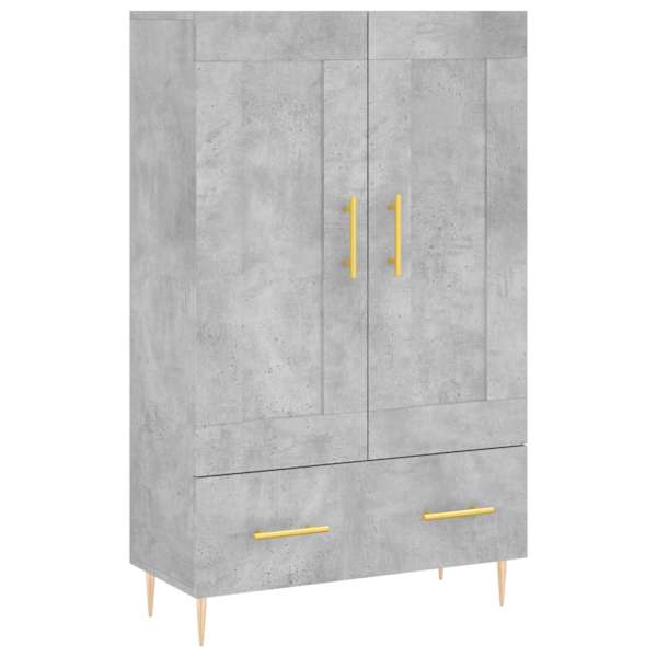 Kõrge kapp, betoonhall, 69,5 × 31 × 115 cm, tehispuit