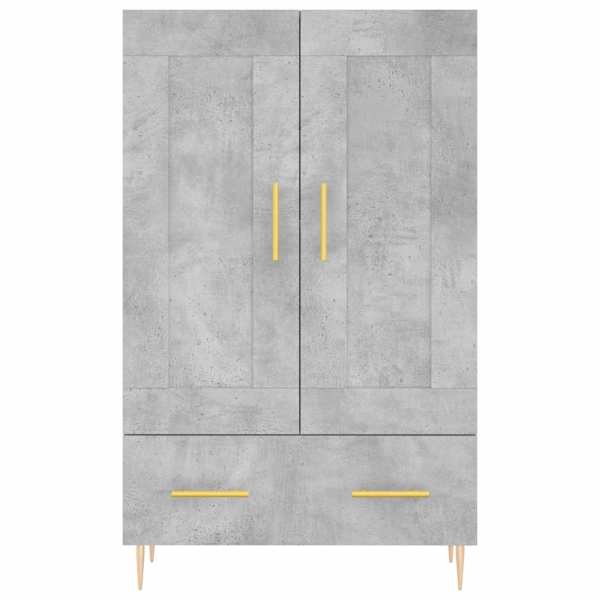 Kõrge kapp, betoonhall, 69,5 × 31 × 115 cm, tehispuit