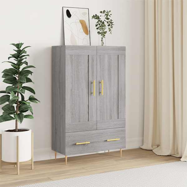 Kõrge kapp, hall Sonoma tamm, 69,5 × 31 × 115 cm, tehispuit