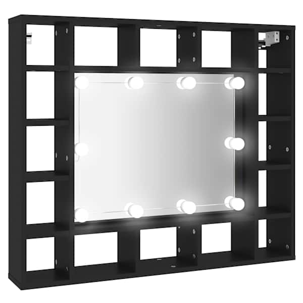 LED-peeglikapp, must, 91 × 15 × 76,5 cm