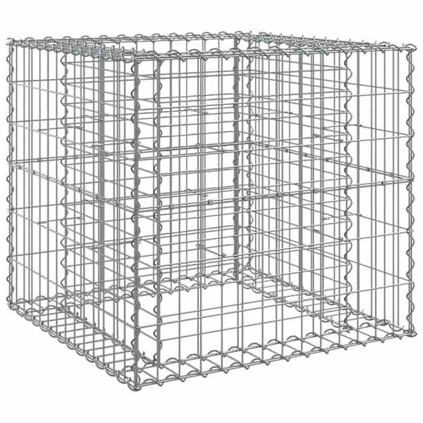 Gabioonkorv 70 × 70 × 65 cm, tsingitud raud – hõbedane