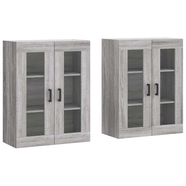 Seinakapid 2 tk, hall Sonoma tamm, tehispuit