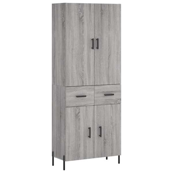 Kõrge kapp, hall Sonoma tamm, 69,5 × 34 × 180 cm, tehispuit