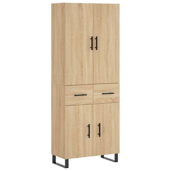 Kõrge kapp, Sonoma tamm, 69,5 × 34 × 180 cm, tehispuit