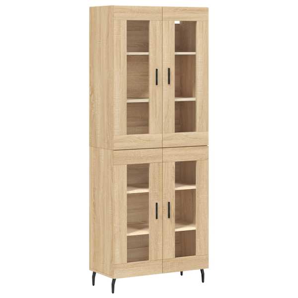 Kõrge kapp, Sonoma tamm, 69,5 × 34 × 180 cm, tehispuit