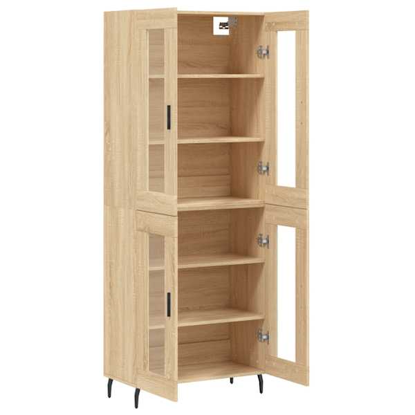 Kõrge kapp, Sonoma tamm, 69,5 × 34 × 180 cm, tehispuit