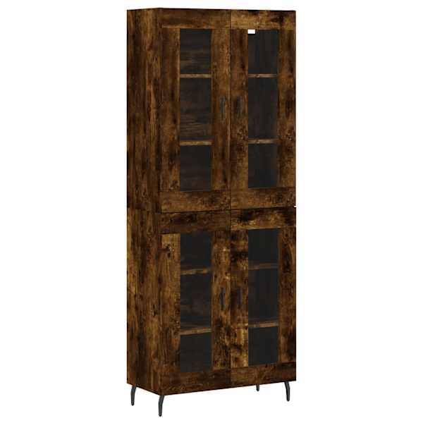 Kõrge kapp, suitsutatud tamm, 69,5 × 34 × 180 cm, tehispuit