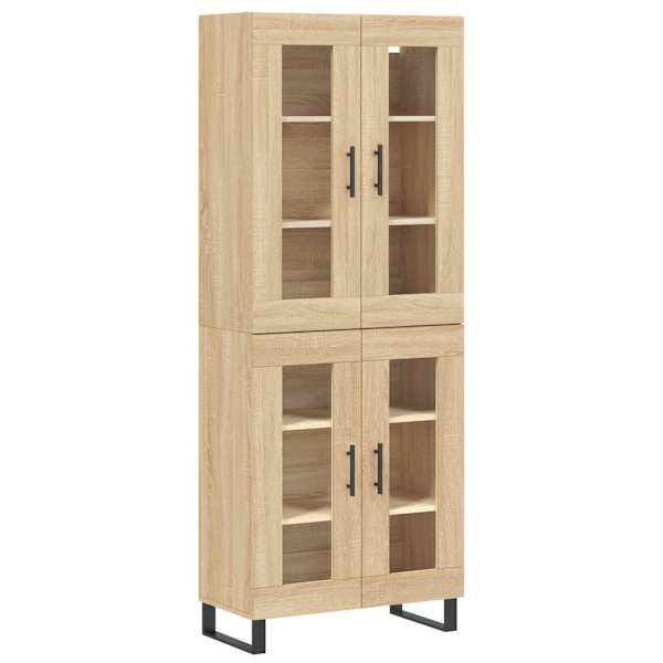 Kõrge kapp, Sonoma tamm, 69,5 × 34 × 180 cm, tehispuit