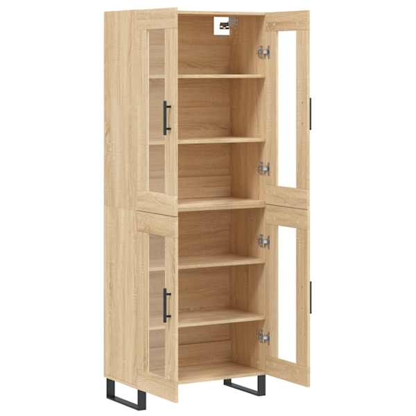 Kõrge kapp, Sonoma tamm, 69,5 × 34 × 180 cm, tehispuit